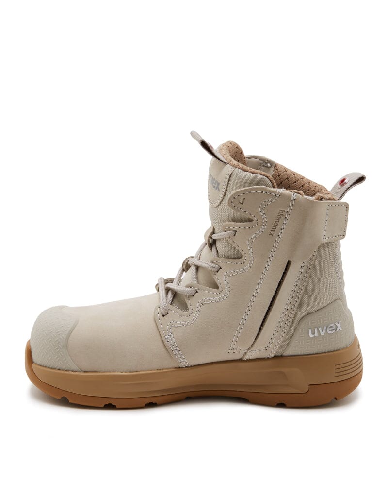 Womens 3 x-flow Zip Side Safety Boot - Cement/Tan - Image 4