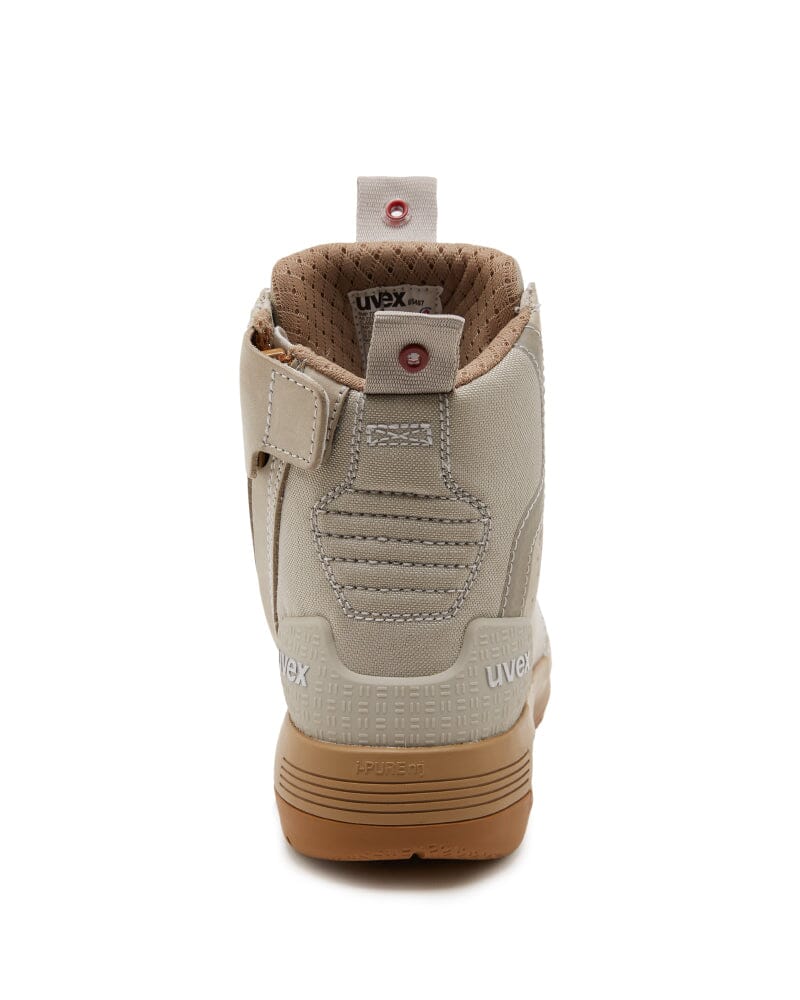 Womens 3 x-flow Zip Side Safety Boot - Cement/Tan - Image 5