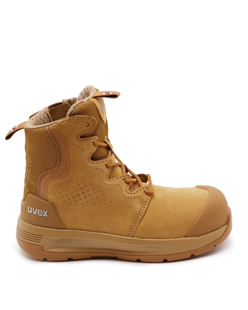 Womens 3 x-flow Zip Side Safety Boot - Tan - Image 4