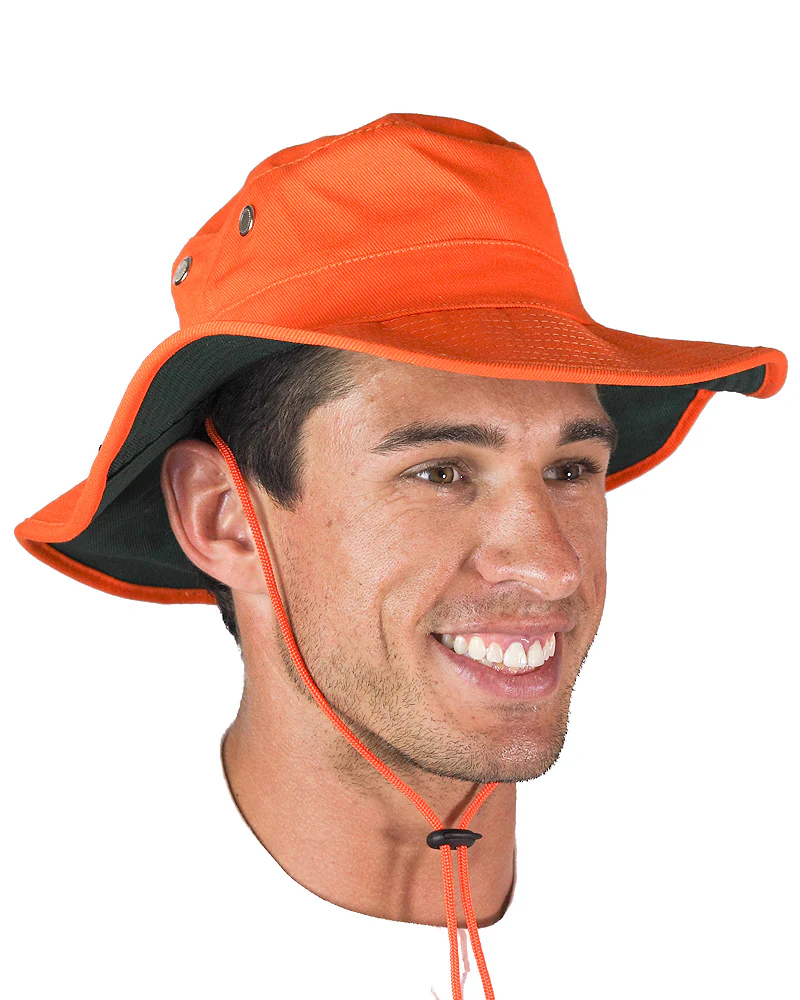 Wide Brim Hat - Orange - Image 4