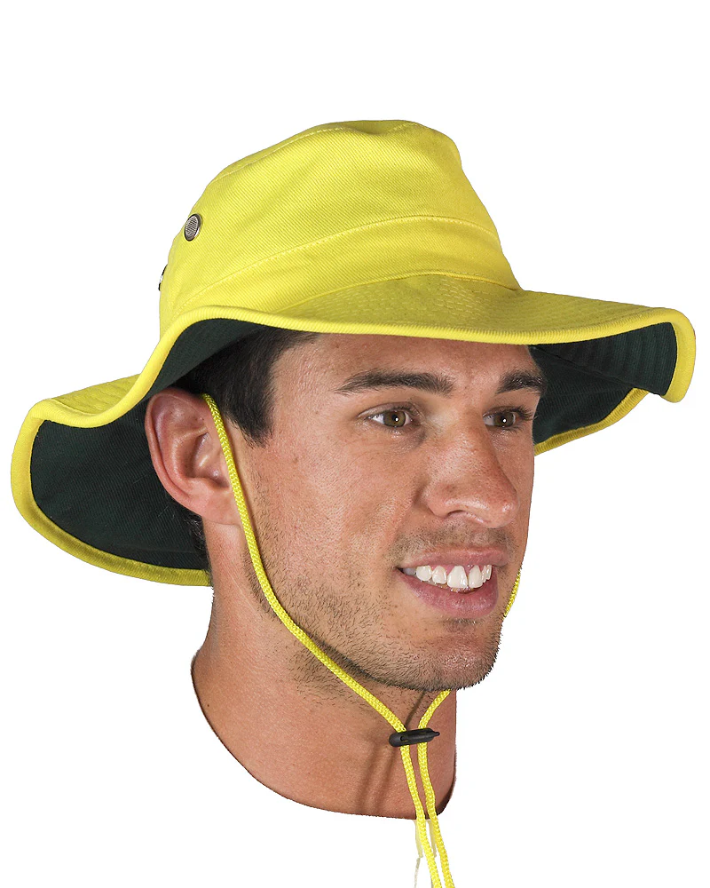 Wide Brim Hat - Yellow - Image 4