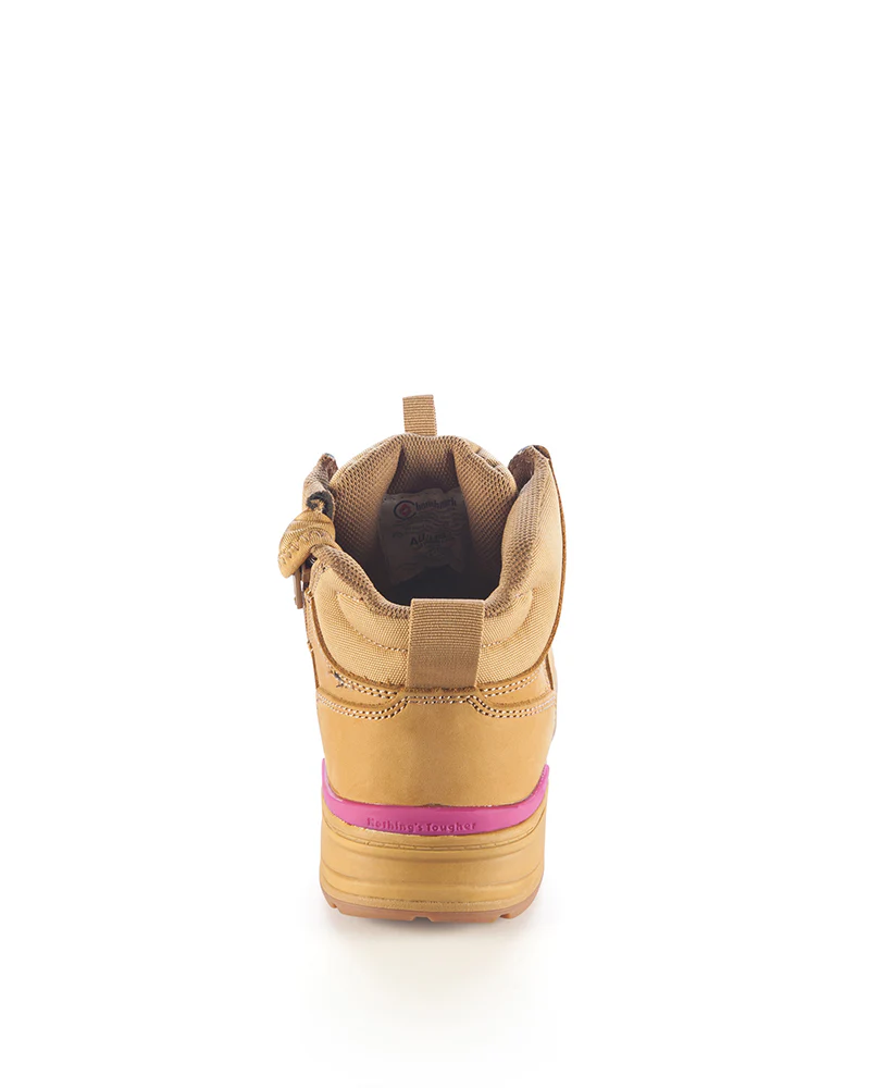 Womens 3056 Zip Side Safety Boot - Wheat - Image 3