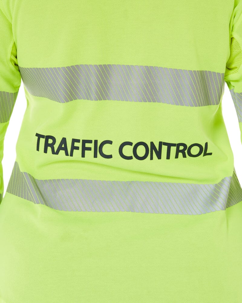 Tradies Womens Traffic Control LS Taped Polo Shirt 2 Value Pack - Yellow - Image 5