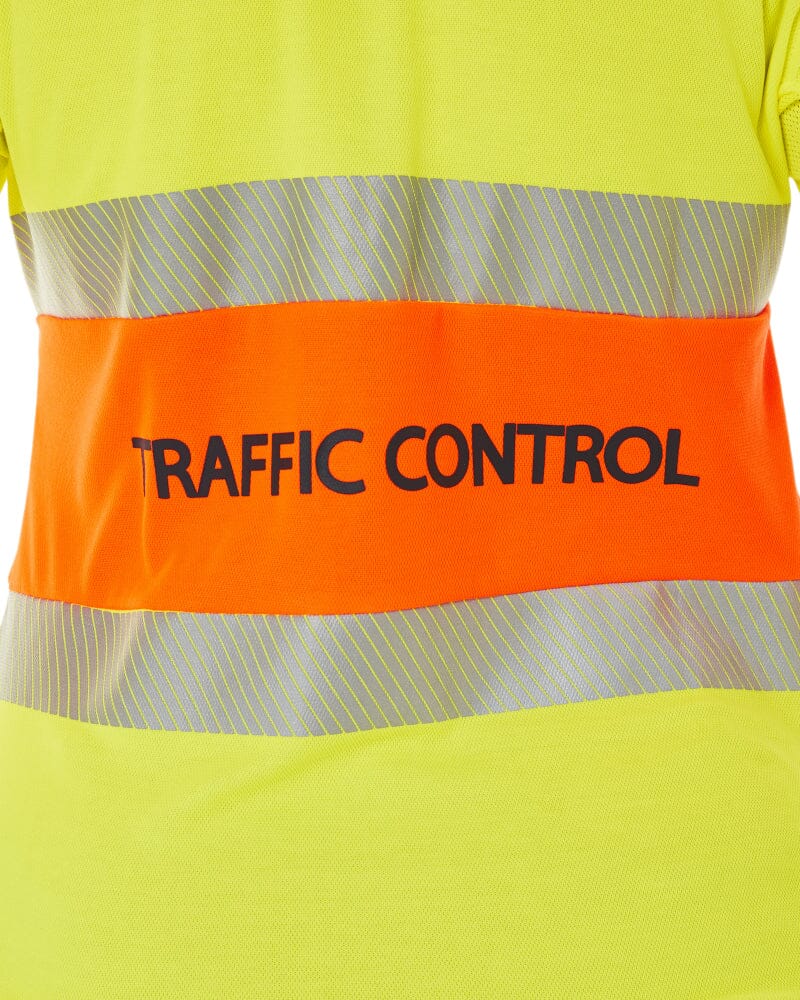 Womens Traffic Control LS Taped Polo Shirt - Orange - Image 5