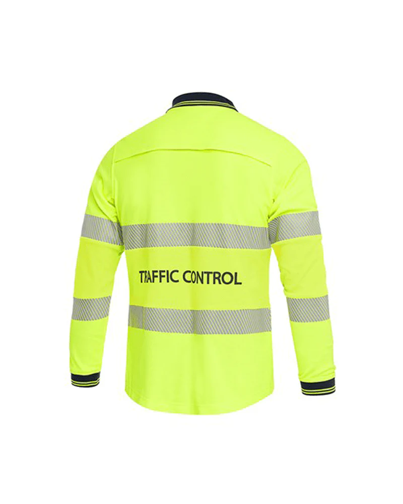 Womens Traffic Control LS Taped Polo Shirt - Yellow - Image 11