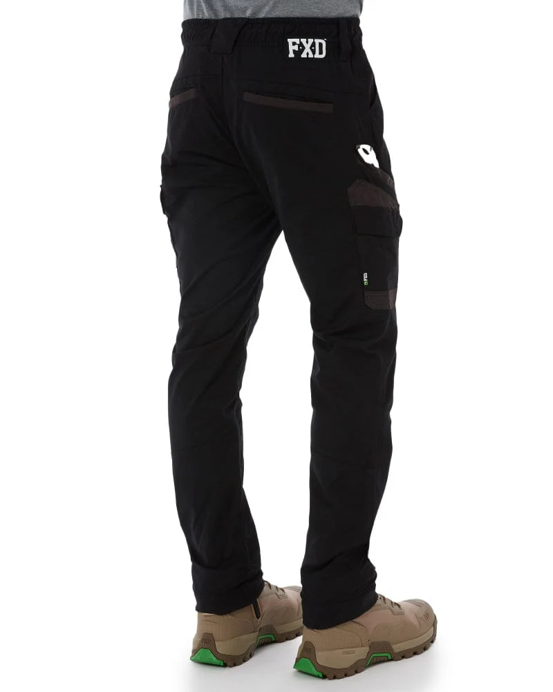 WP-12C Cuffed Elastic Waist Stretch Ripstop Work Pant - Black - Image 5