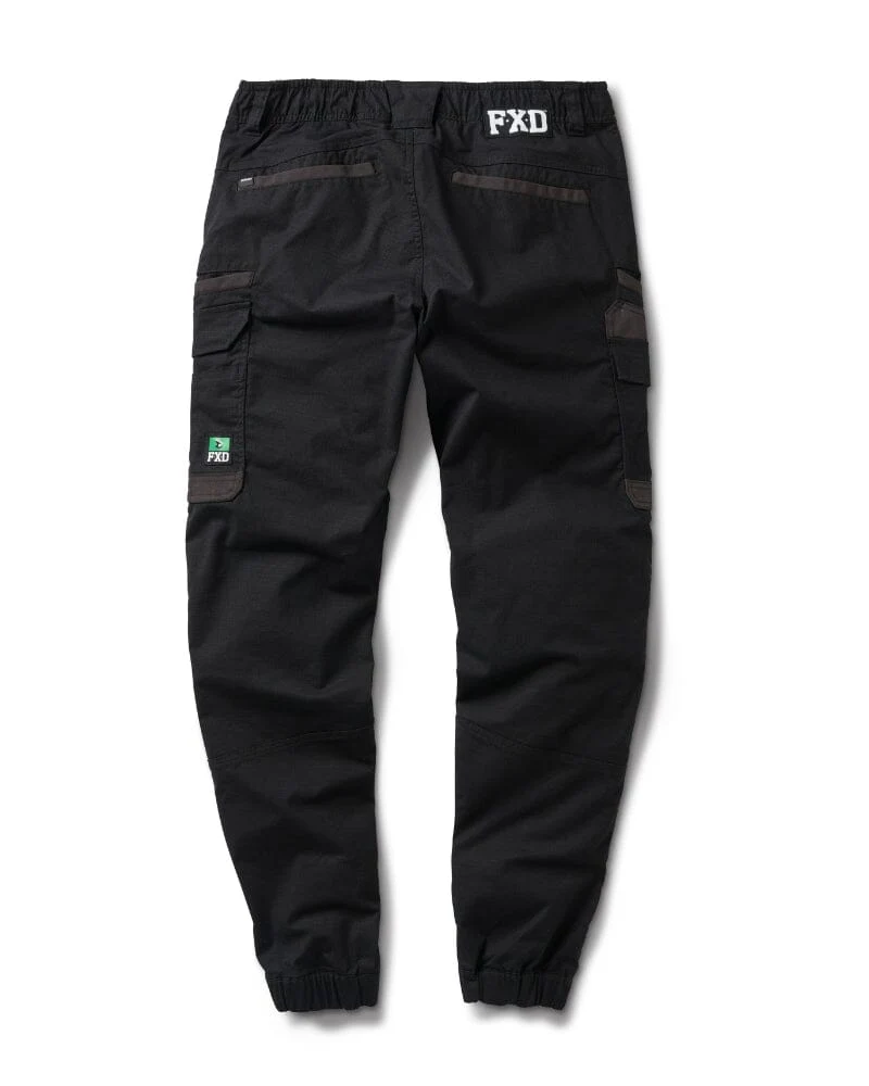WP-12C Cuffed Elastic Waist Stretch Ripstop Work Pant - Black - Image 9