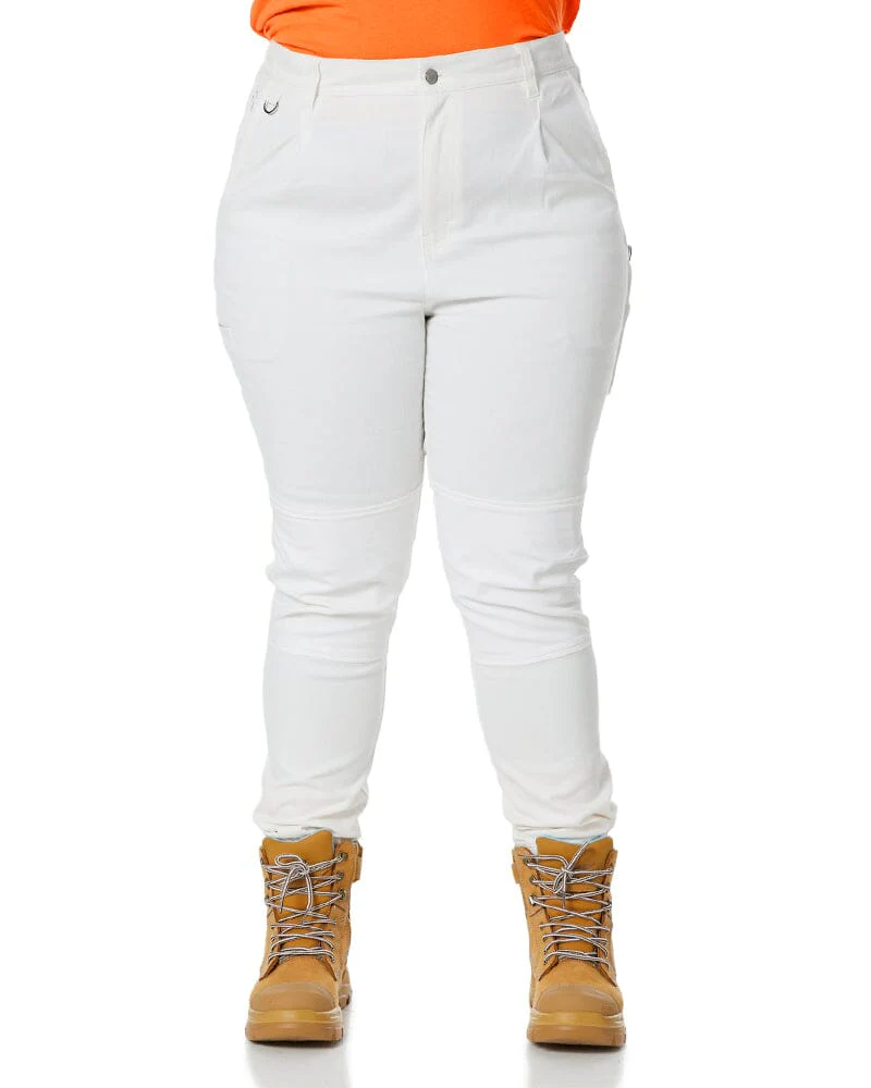 The Workz Womens Pant - White - Image 9