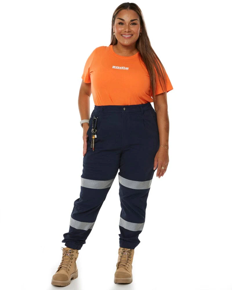 The Workz Womens Taped Pant - Navy - Image 2