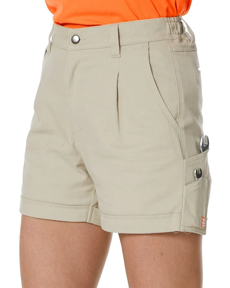 Tradies The Workz Womens Shorts Value Pack - Stone - Image 2