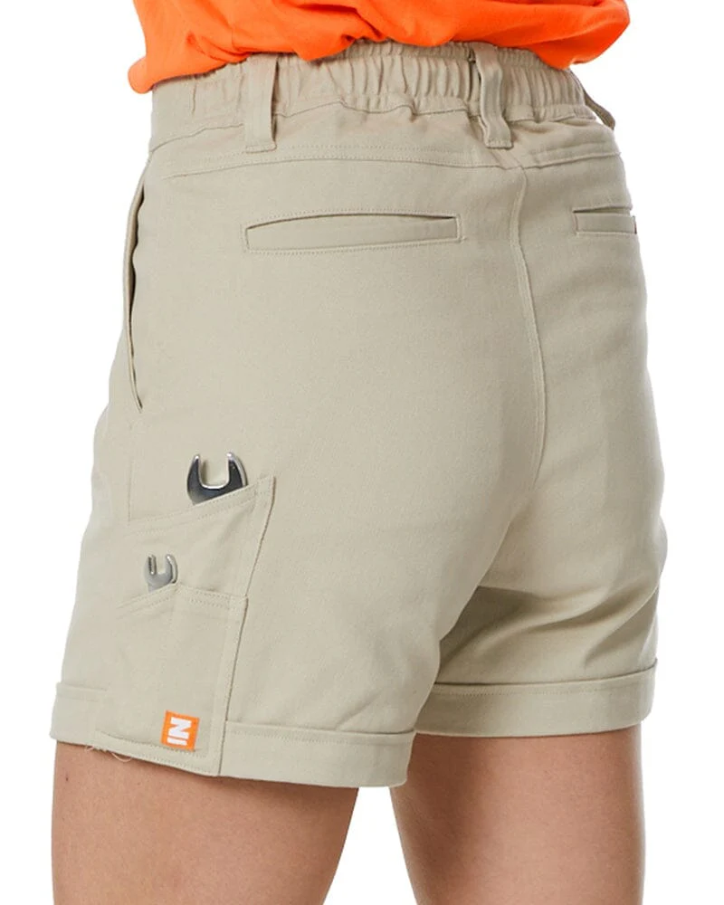Tradies The Workz Womens Shorts Value Pack - Stone - Image 3